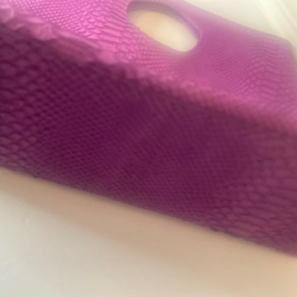 Doncaster Vintage Pink/Purple Python Embossed Ita… - image 7